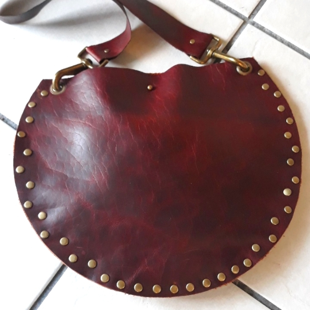 Handcrafted/Brown Leather/Boho Style Hobo Bag by J.Monique - Picture 6 of 10